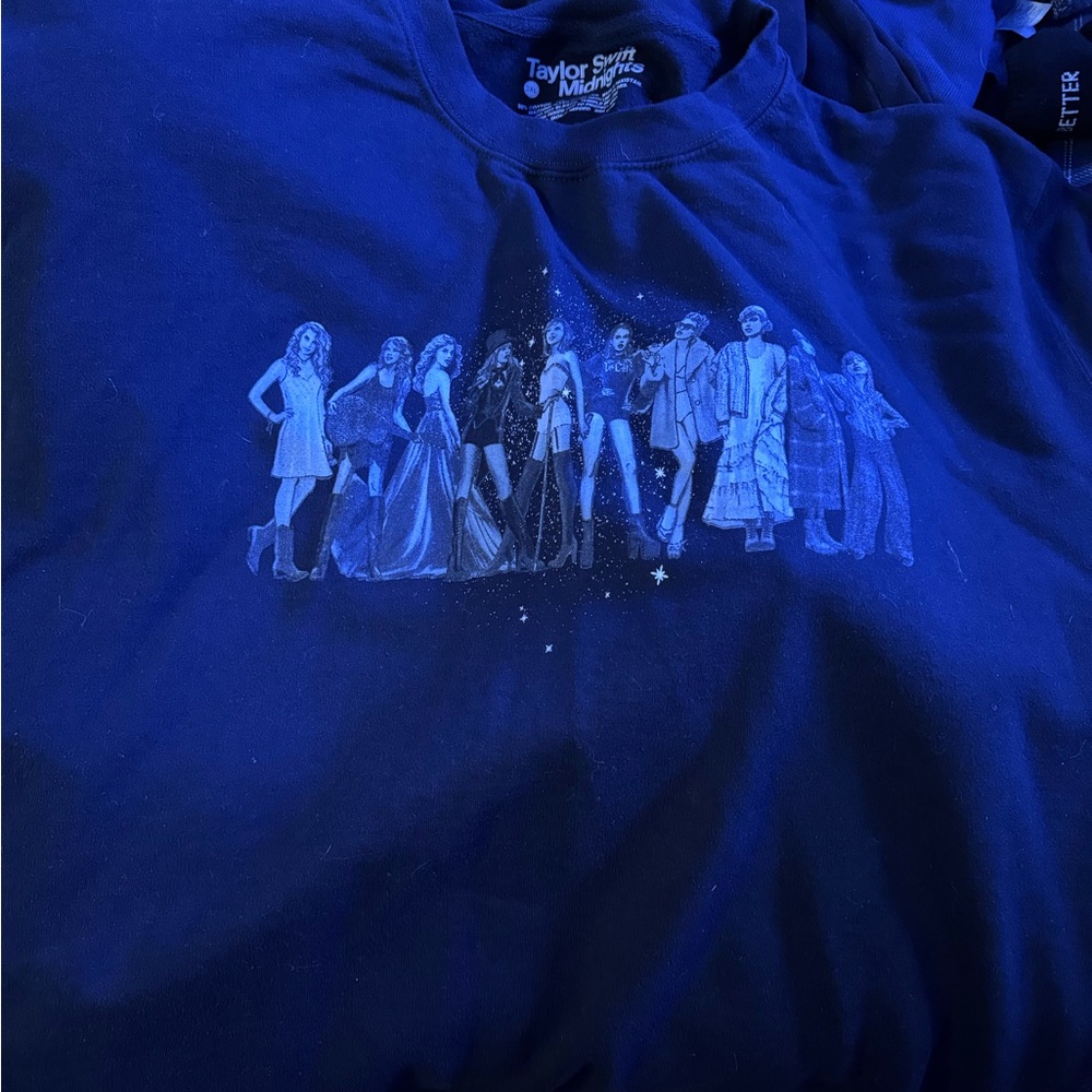 Taylor Swift Midnights Crewneck Sweatshirt- navy